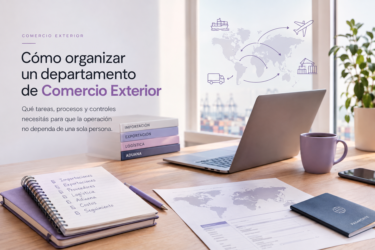 Cómo organizar un departamento de Comercio Exterior: tareas, procesos y controles para gestionar importaciones y exportaciones.